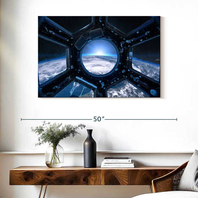 Oberle Earth From Space Station, 26" H x 39" W