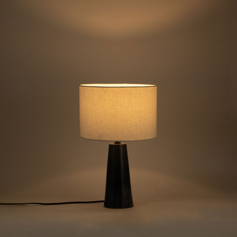 Lampe de table Alpharetta, Black, Off White, Marble