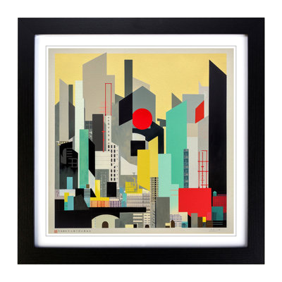City of Hong Kong Suprematism - Framed Print