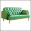 Canapé-lit rembourré avec motif tulipe et 2 coussins décoratifs, pour un siège élégant et confortable dans n'importe quelle pièce