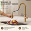 Dual-Function Kitchen Faucet Combo Set – Pull Down & Wall Mount Pot Filler For Sink And Stove-130672054