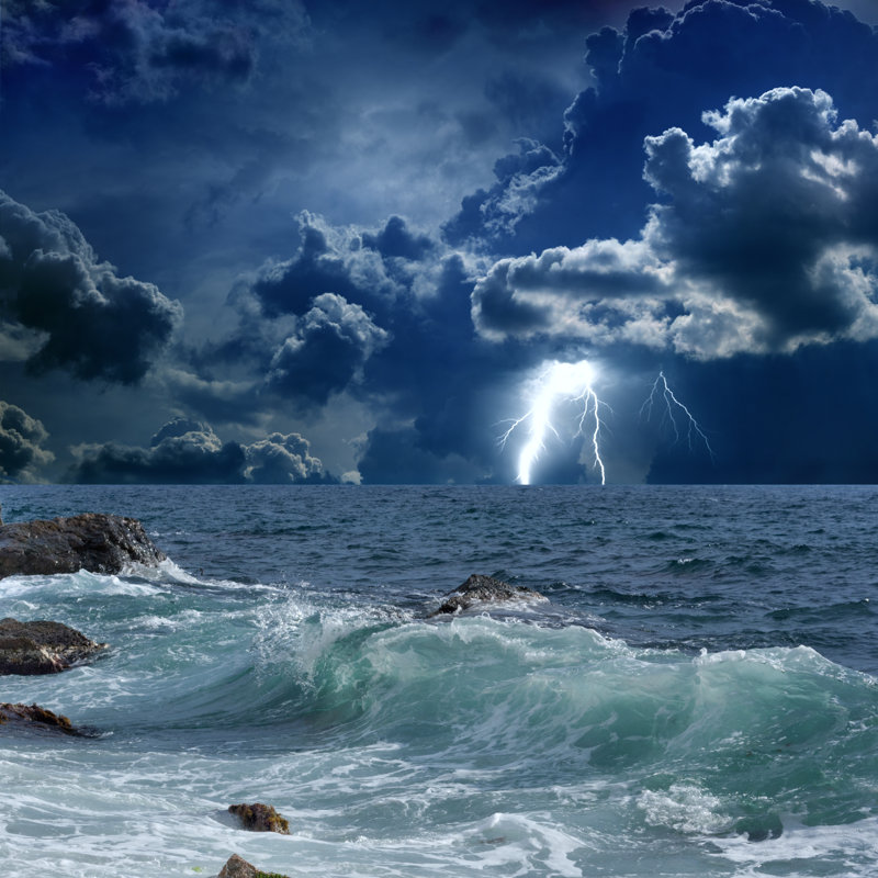 Stormy Ocean by Ig0rZh - Wrapped Canvas Print, 122cm H x 122cm W x 3.8cm D
