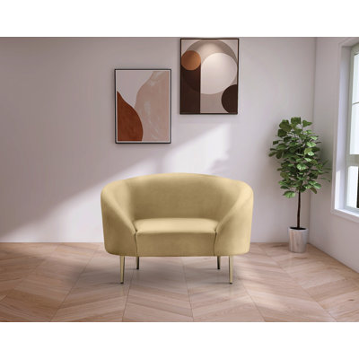 Ritz 43.5" Wide Velvet Barrel Chair