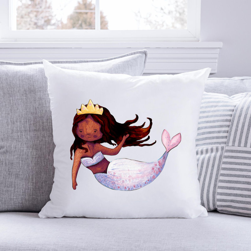 Nautical Sea Life_329 - Coussin décoratif en polyester, H 14 po x l 14 po