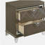 Table de chevet 2 tiroirs champagne foncé
