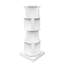 Bibliothèque rotative à 4 niveaux, bibliothèque rotative empilable à 360 °, support de rangement sur pied pour le bureau de la chambre à coucher, blanc