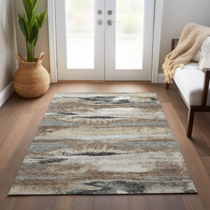 Tapis rectangulaire Aleighna avec envers antidérapant, Rectangulaire 8 pi x 10 pi