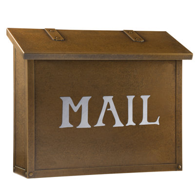 Classic Brass Wall Mounted Mailbox