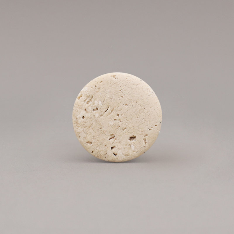 Marble Cone Knob, Travertine