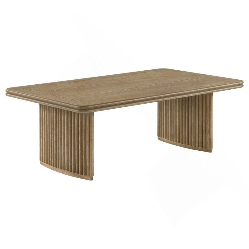 Distressed Light Brown Rectangular Coffee Table