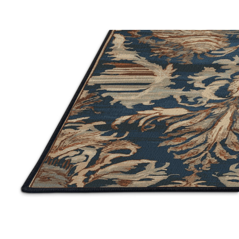 Tapis persan noir lavable à la machine, Tapis de couloir 2 pi x 4 pi