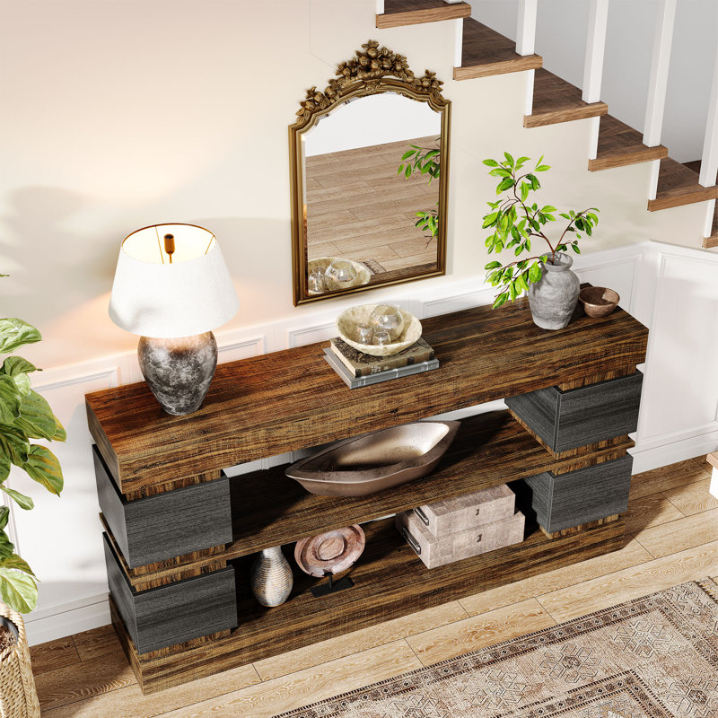 63" Long Console Table with Storage