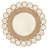 Adwin Two-Tone Jute Circle Border Cream/Natural Rug-1772711448