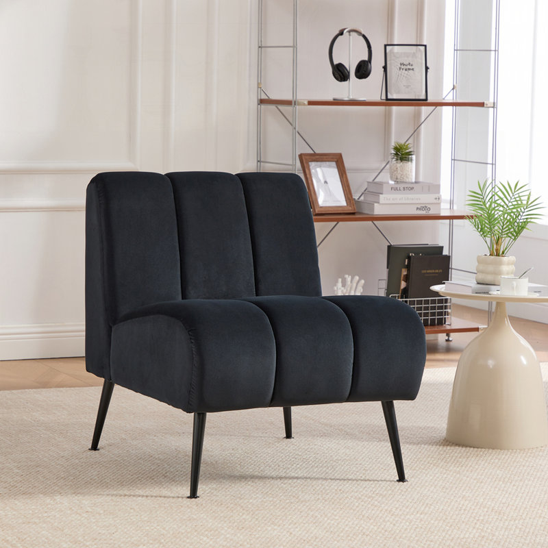 Fauteuil demi-tonneau pivotant Chenille, Orange