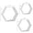 Lakefield 3 Piece Hexagon Floating Shelf-2015650744