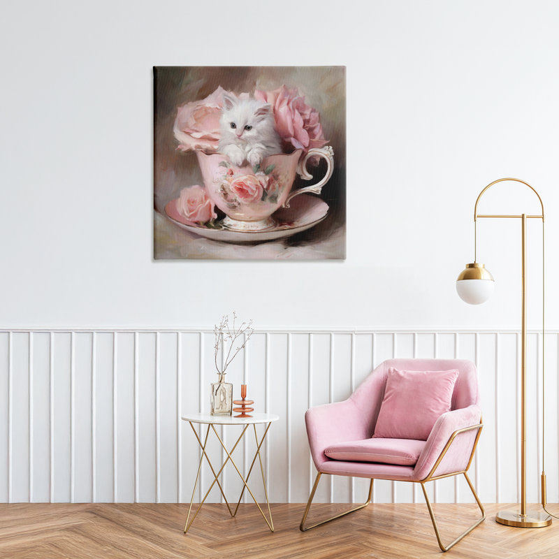Toile de petit chaton, par Tina LeCour, H 30 po x l 30 po