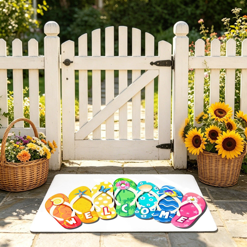 Tapis de sol multicolore à bascule 24 po x 36 po pour l'extérieur et l'intérieur