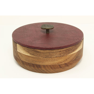 Porte-tortilla en bois rouge