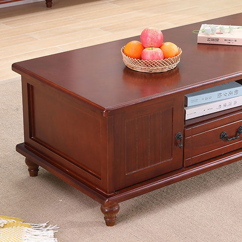 Table basse minimaliste de style américain, Marron foncé