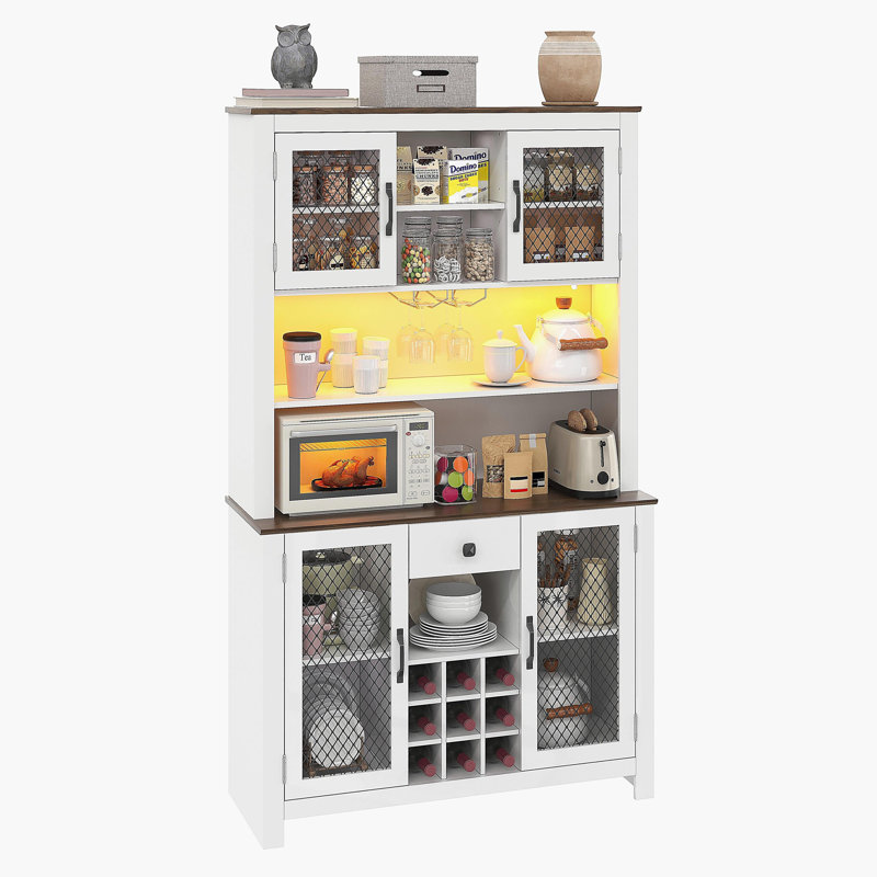 Armoire de rangement pour garde-manger, Blanc