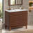 36'' Mid-Century Modern Single Bathroom Vanity Set With Sink Top, Soft-Close Doors-750691464