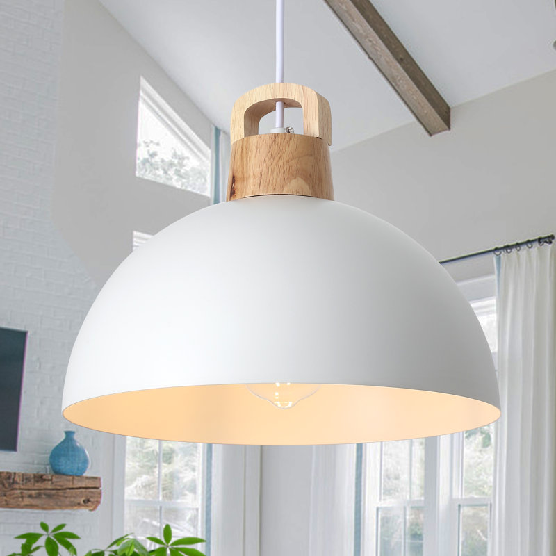 Joylin 11.81" Single Pendant, Blanc