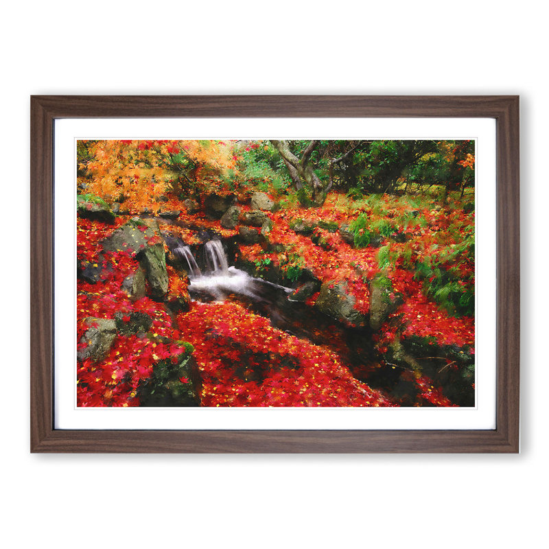 Forest Stream Vol.4 - Framed Print, 27cm H x 36cm W x 2cm D, Walnut Framed