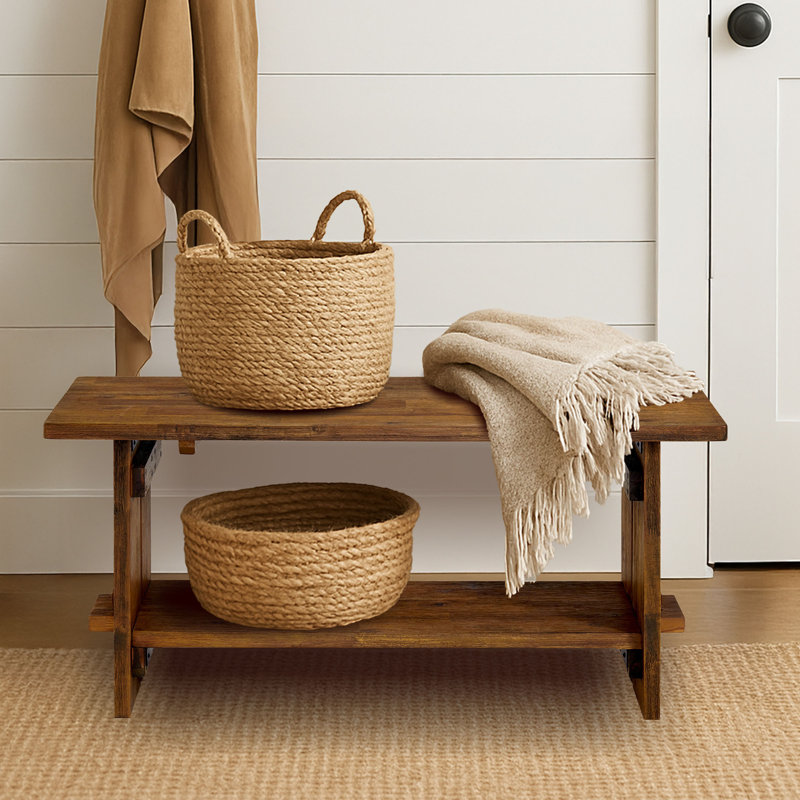 Bethel 40" Entryway  Bench with Storage Shelf