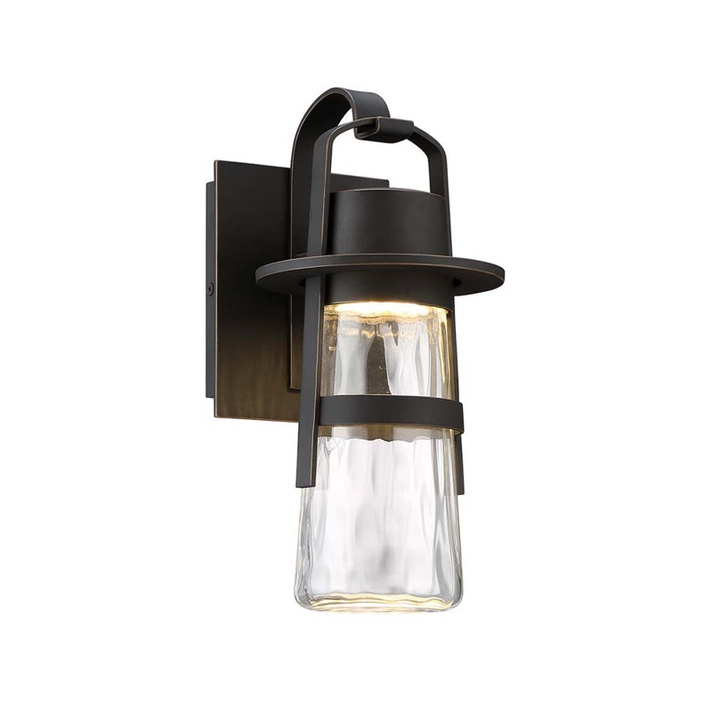 Balthus 1 - Bulb Outdoor Wall Lantern, Black, 16.375" H x 7" W x 8.5" D