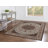 Emanuel Traditional Machine Woven Flatweave Cream and Copper Area Rug with Non Skid Backing-31943115