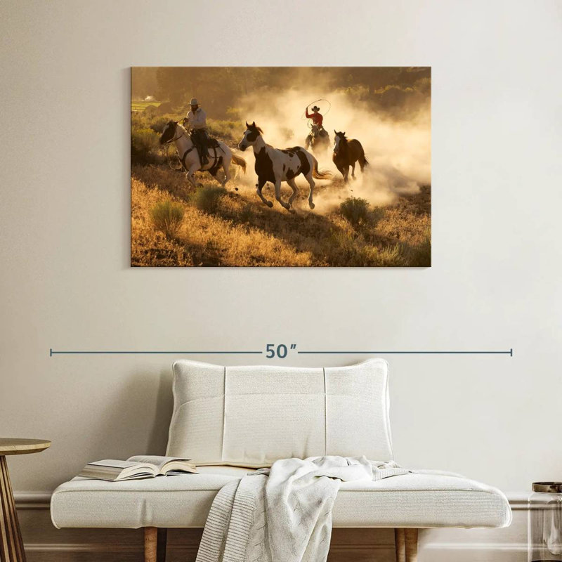 Cowboys de l'Ouest Lelar, H 26 po x l 39 po