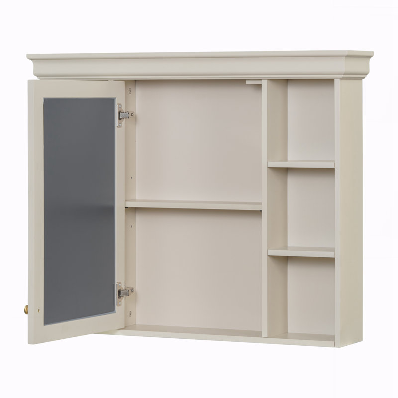 Armoire de rangement murale pour salle de bain, Crème, crème
