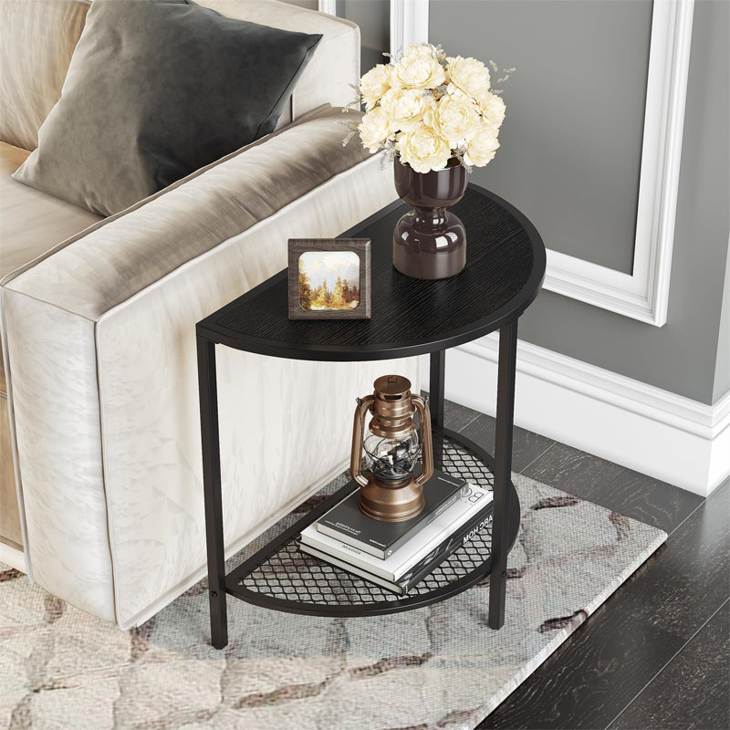 Zackory 10.39'' Console Table, Black, Black