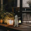 Figorona Solar-Powered Cat Resin Figurine - Garden Decor-2030600343
