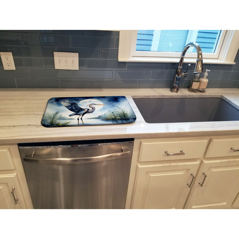 Tapis de séchage Blue Heron Under the Moonlight