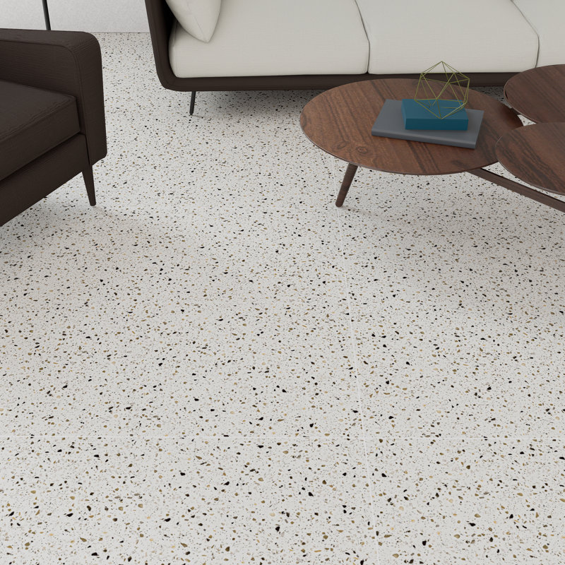 Malibu Chips 24" x 24" Terrazzo Look Matte Porcelain Tile
