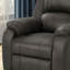 Manual Recliner Chair In Slate Linen Fabric, Dimensions 34.5" X 39" X 39"