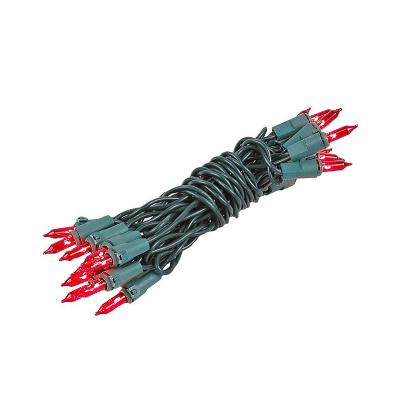 Mini-chaîne 20 ampoules pour l’extérieur 8,5' Pitman, rouge, vert