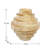 Tiered Geometric Clear Glass Vase With Amber Luster Finish, Artistic Accent For Modern Decor And Floral Display.-1336207908