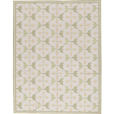 Tapis beige noué à la main de haute qualité