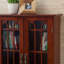 Armoire multimédia à panneau de fenêtre noire-33089847