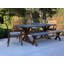 Banc de pique-nique en bois Fleur