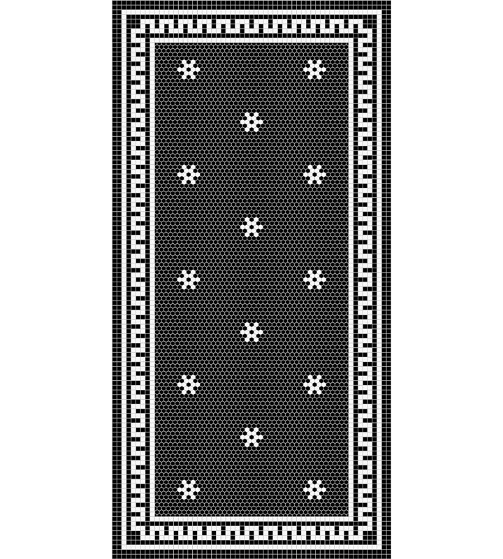 Tapis de cuisine noir NewYork, Rectangulaire 2 pi x 3 pi