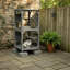 La maison mobile d'extérieur pour chat avec roues, la maison mobile pour chat et la cage sont livrées avec une boîte de repos améliorée et une housse imperméable.