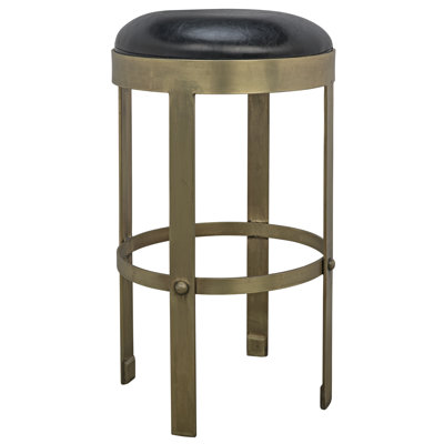 Prince Upholstered Stool with Metal Frame