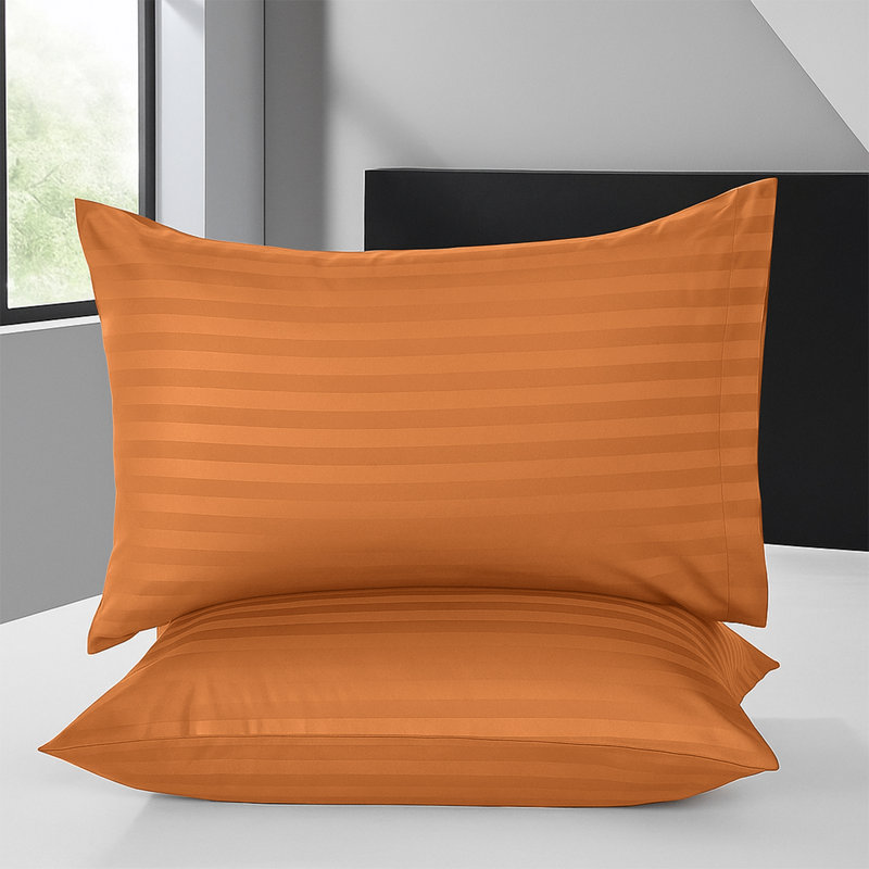 Microfiber Machine Tufted Pillowcase Case Pack, Rust