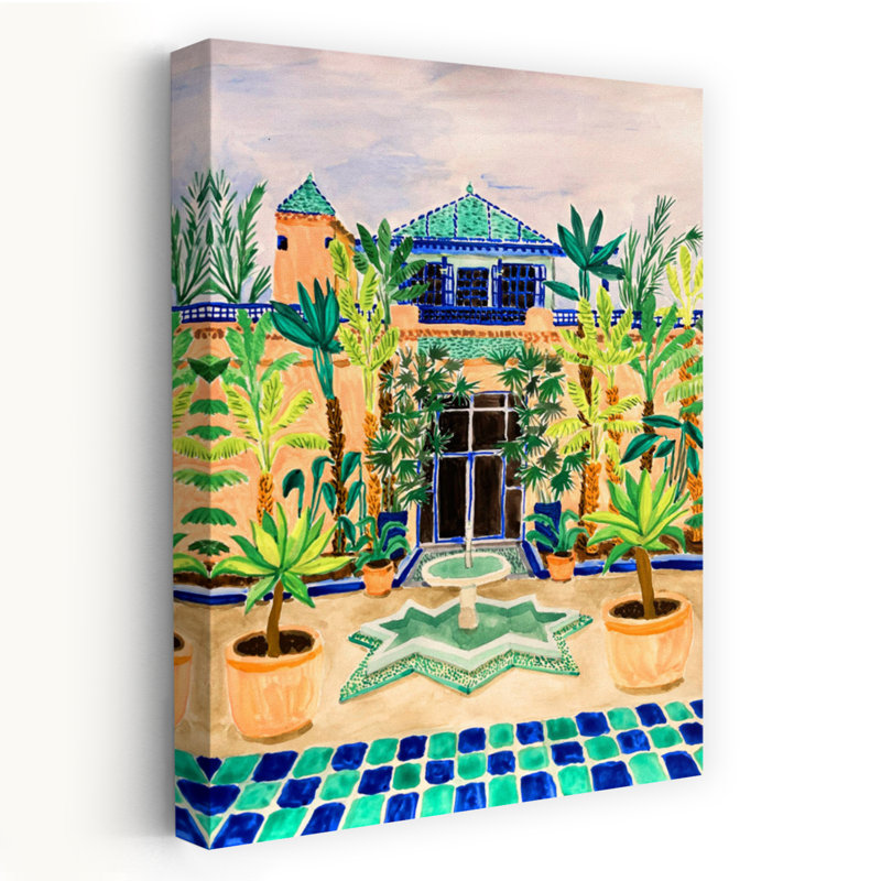 Contemporary Art Architecture Summer Wall Art by Karen Menzenbach - Wrapped Canvas Print, 30.48 cm H x 20.32 cm W