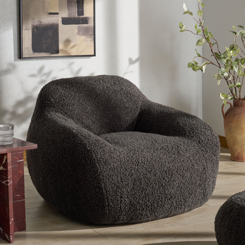 Lorianna Bean Bag Chair, Dark Grey