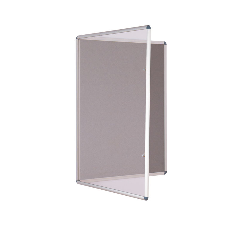 Wall Mounted Bulletin Board, Grey, 120 cm H x 240 cm W