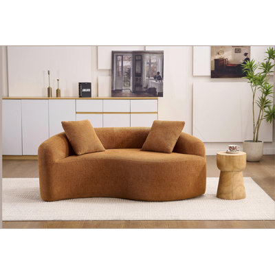 S-Curved Chenille Sectional Sofa